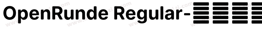 OpenRunde Regular字体转换